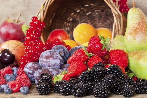 Many different European Fruits in Summer Season